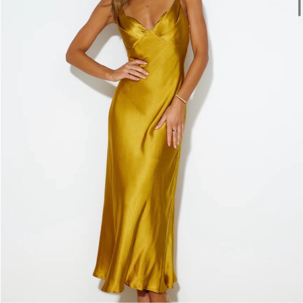 HELLO MOLLY Gold Mustard Dress